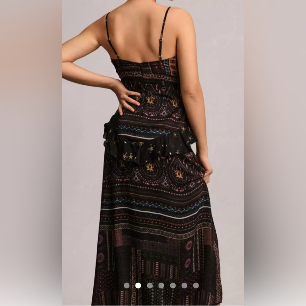 Anthropologie Let Me Be Sheer Printed V-Neck Midi Dress, Various Sizes, NWT - Picture 2 of 9